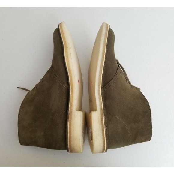 Clarks Charles F. Stead Desert Boot Olive Green Suede Mens Size 8 41 - Picture 3 of 5